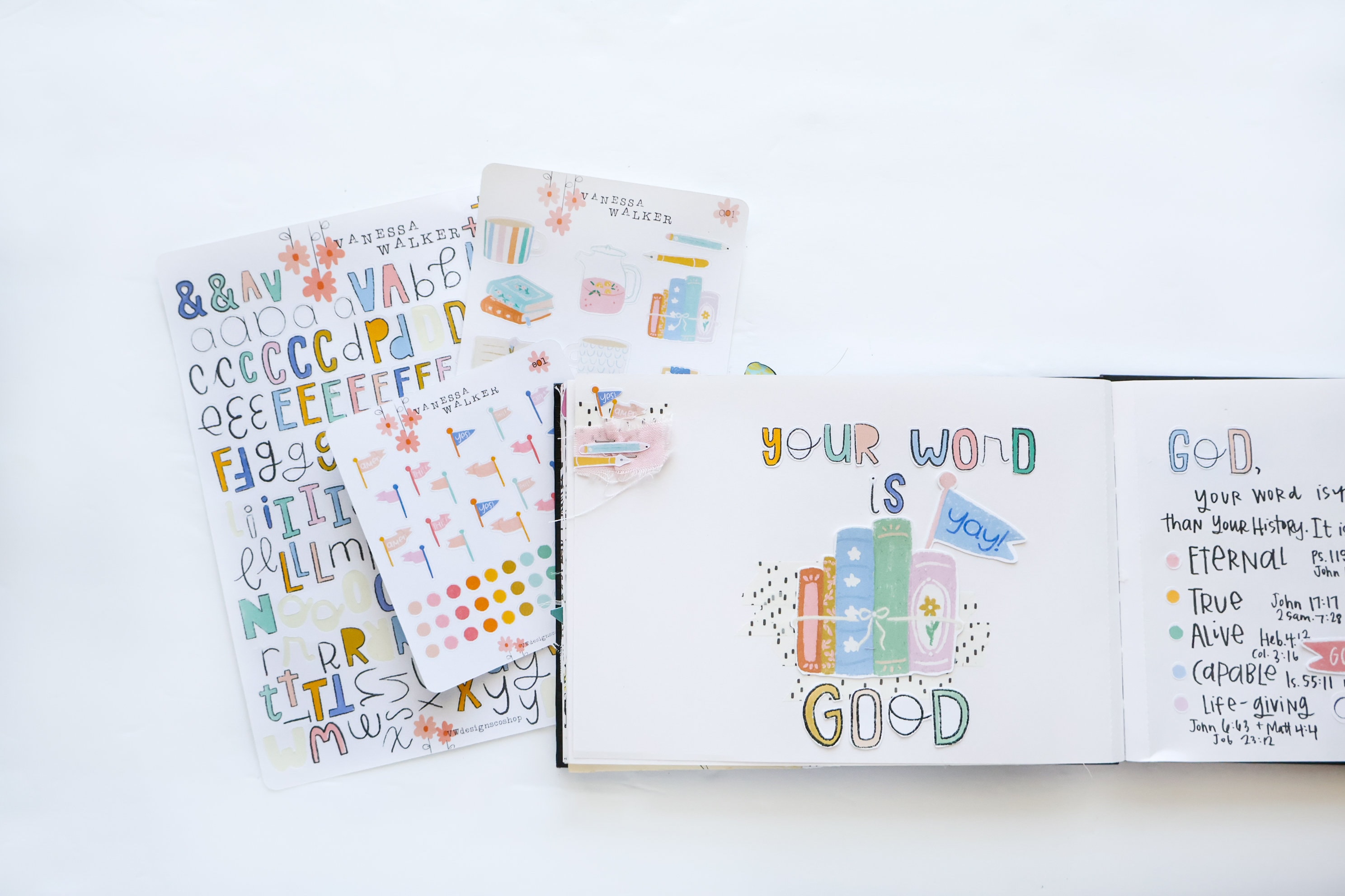 Alpha + Vowel Sticker (B+W) Bundle Set | Hand Drawn Alpha Stickers ...