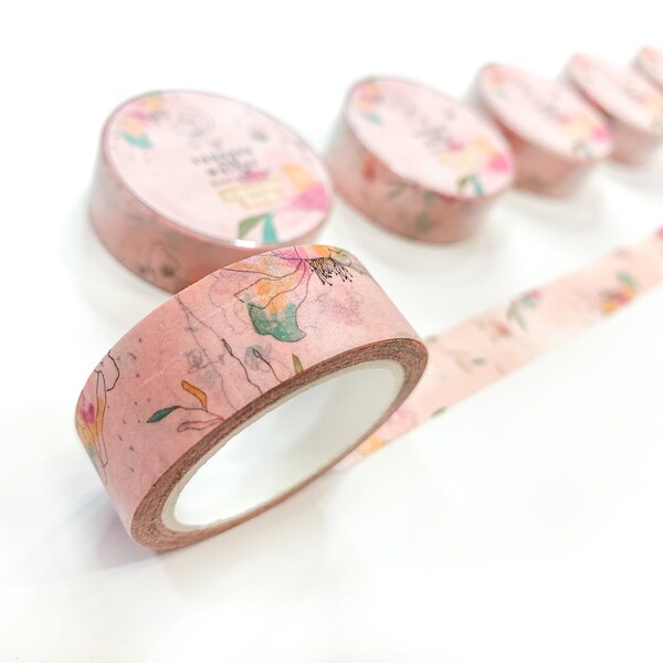 Aquarell Blumen Washi Tape | Bullet Journal Tape | Bibel Journaling Tape | Florales Washi | Art Journal Tape | Dekoratives Masking Tape