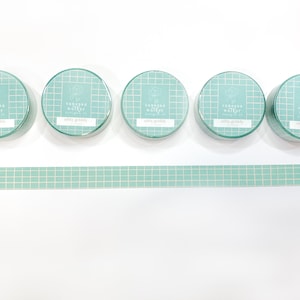 Mint + Blush Grid Washi Tape | Bullet Journal Tape | Whimsical Grid Washi | Art Journal Tape | Decorative Masking Tape
