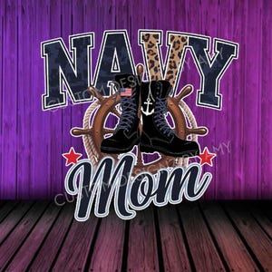 Navy Mom, PNG, Sublimation PNG, Navy DTF, Mom Png