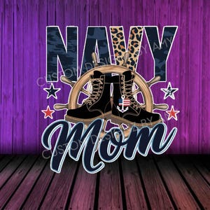 Navy Mom, PNG, Sublimation PNG, Navy DTF, Mom Png