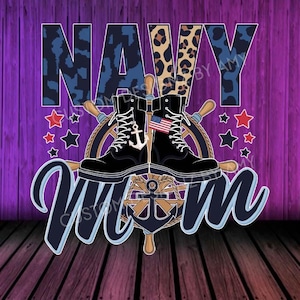 Navy Mom, PNG, Sublimation PNG, Navy DTF, Mom Png