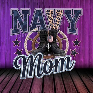 Navy Mom, PNG, Sublimation PNG, Navy DTF, Mom Png