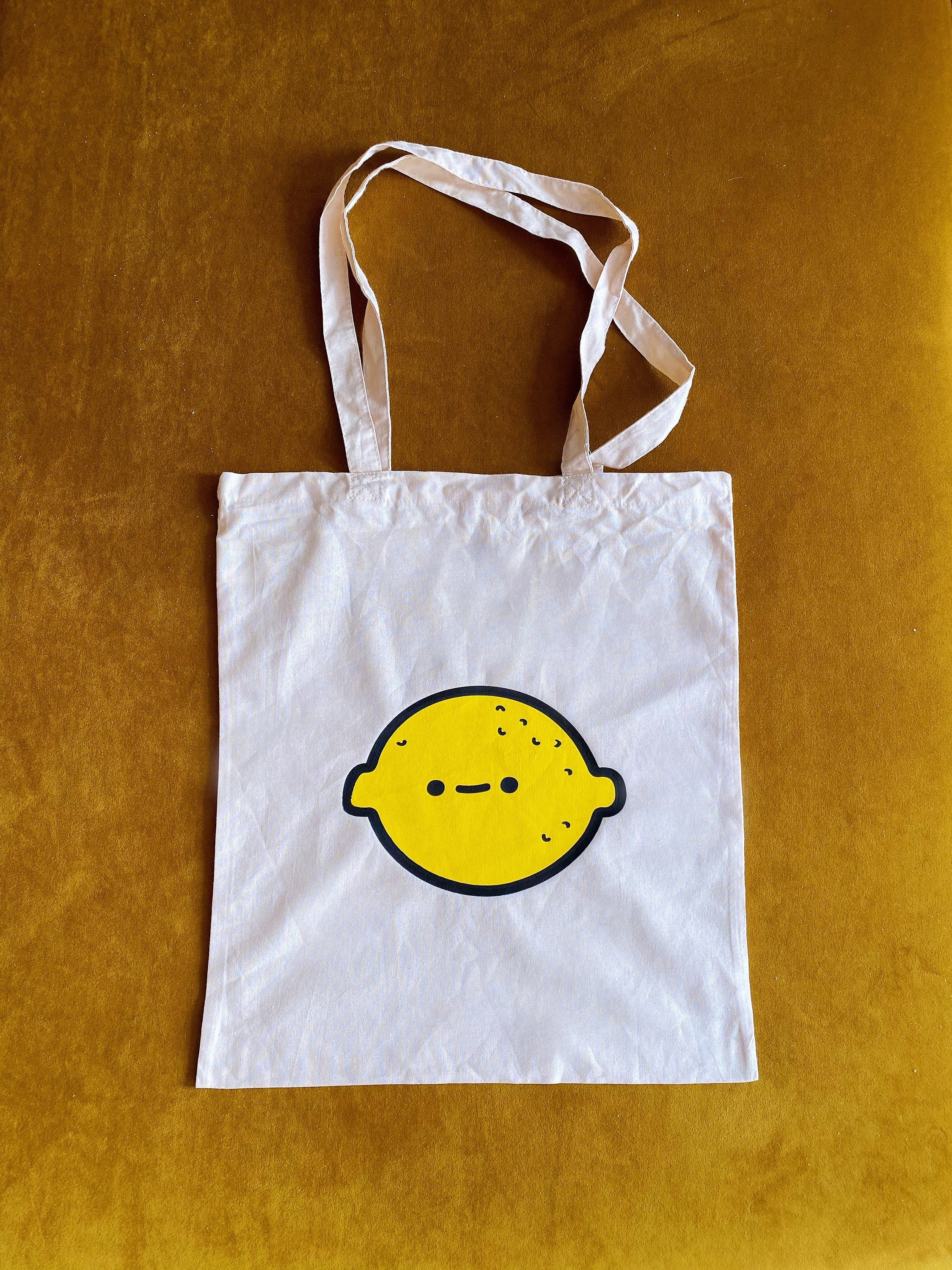 Lemon tote bag cute totebag Etsy