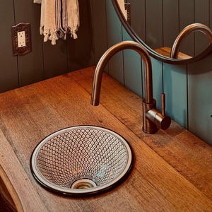 手作りモロッコ陶器の洗面ボウル – アートなデザイン – バスルーム用シンク – 高品質 – 送料無料＆迅速発送