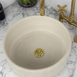 Handmade Ceramic Sink, Modern Farmhouse Bathroom Sink, Rustic White Vessel Sink, Artisan Pottery, USA Handcrafted, Unique Home Decor
