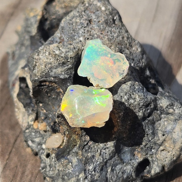 OPAL Stud Earrings Raw Opal Small and Medium size