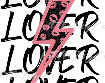 Lover Lover, Valentines PNG, Lightening Bolt PNG, Valentines day shirt