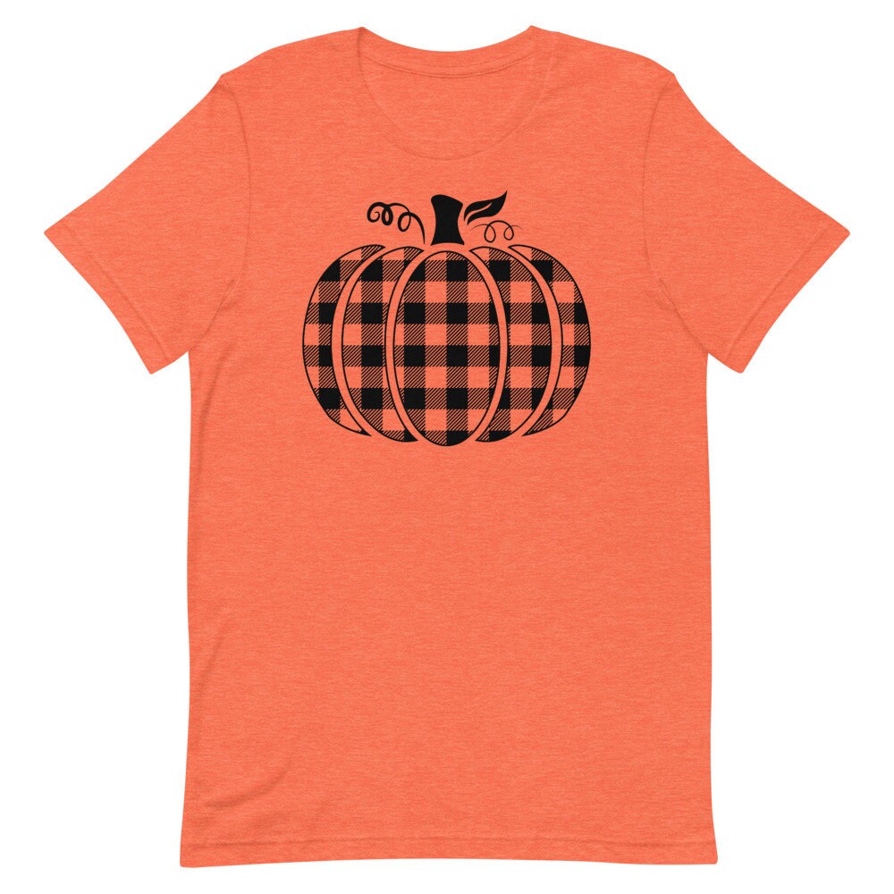 Plaid Pumpkin t-shirt fall pumpkin shirt women's fall | Etsy
