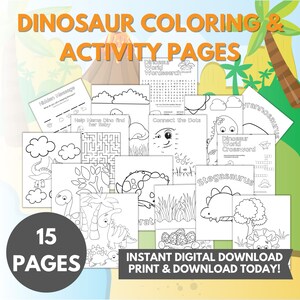 Fun Dinosaur Coloring Pages for kids, Dinosaur Printables, Dinosaur Games, Dinosaur Activities, Printable Coloring Pages