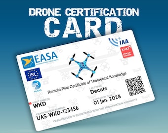 Drone Pilot-certificeringskaart - Beschikbaar voor alle Europese landen.