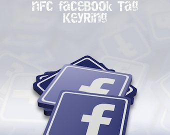 NFC FACEBOOK keyring - Facebook, NFC, Share, Business Networking.