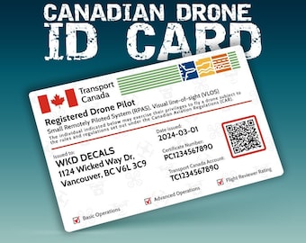 Canadian Drone Pilot Card, Certified Drone Pilot, Registered Drone Pilot, Canada