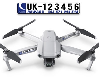 Set of 4 CAA Required Drone Registration Number Decal Set