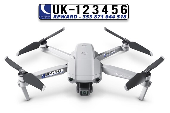 Set of 4 CAA Required Drone Registration Number Decal Set