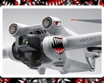 Dji Mini 3 PRO - Flying Tigers Drone Decal Sticker Shark Teeth