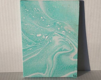 Teal Hydro dip painting