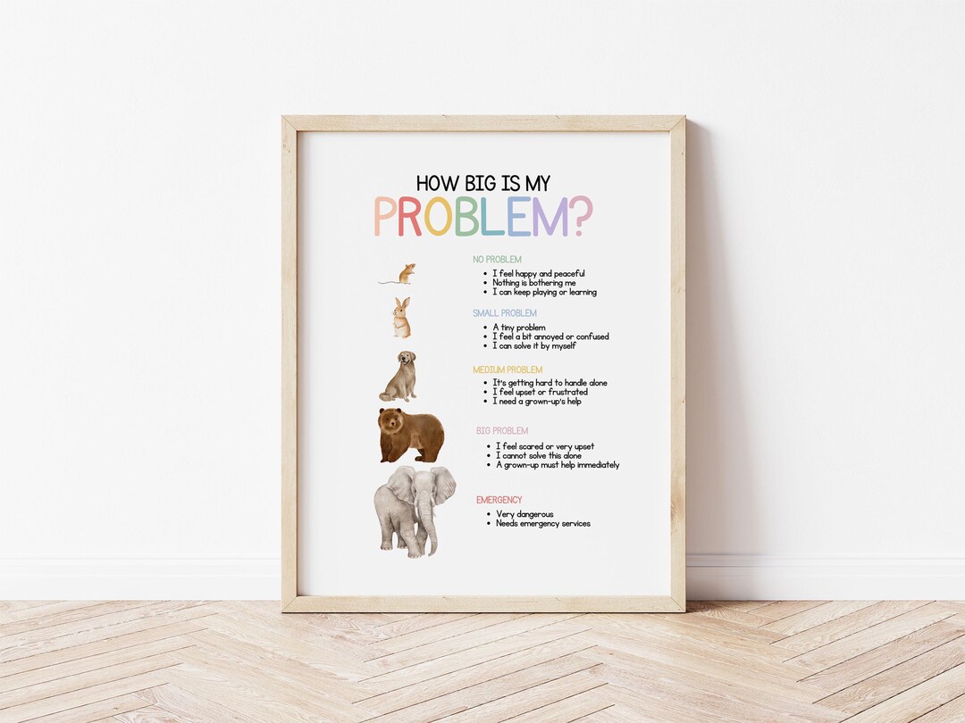 How Big is My Problem Poster, Calming Corner Print, Social Emotional ...