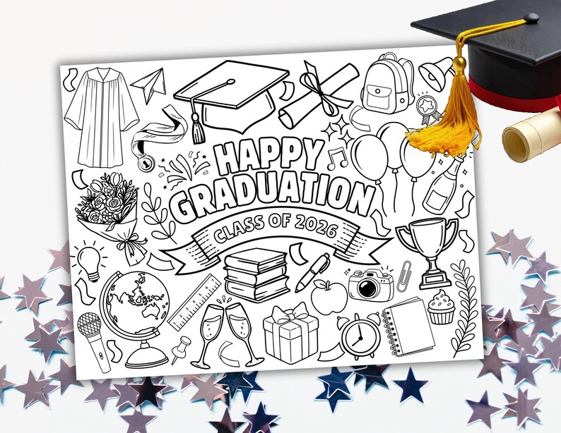 Graduation Had Color Picture Graduation Coloring Pages, Graduation Activity Page, Moving up Ceremony ...
