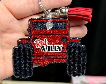 Off road keychain with personalization.
