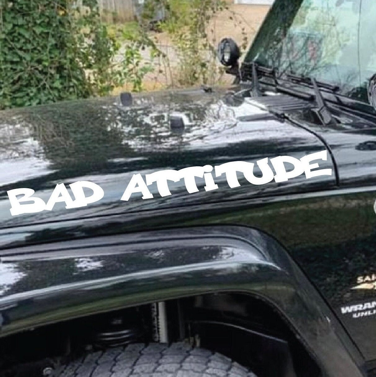 Custom Wrangler Hood Vinyl Decal.