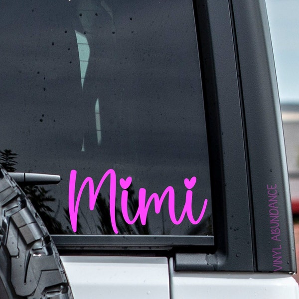 Mimi Vinyl Window Decal Sticker.