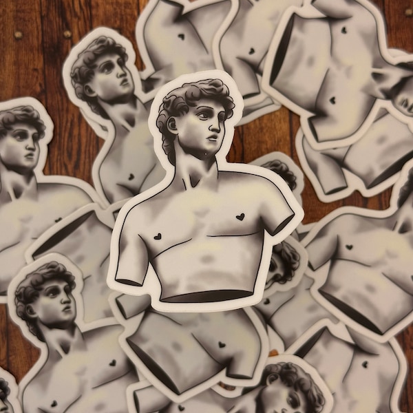 Trans Statue of David Sticker (transgender, top surgery, trans man, ftm, nonbinary)