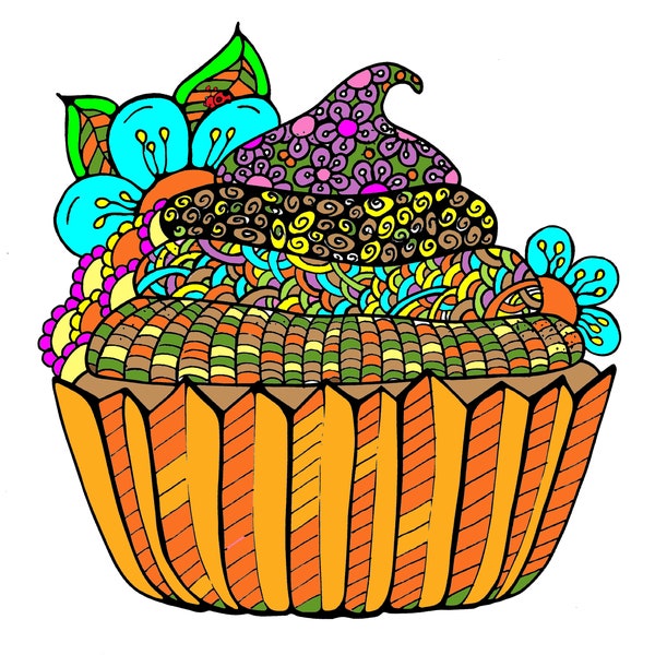 CupCake Crazy Instant Digital Downloadable Image pour l’amant cupcake en vous