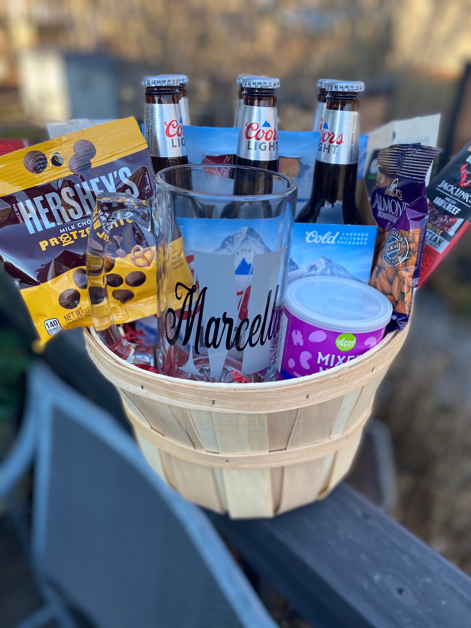Beer Baskets w/Custom Beer Mug Etsy