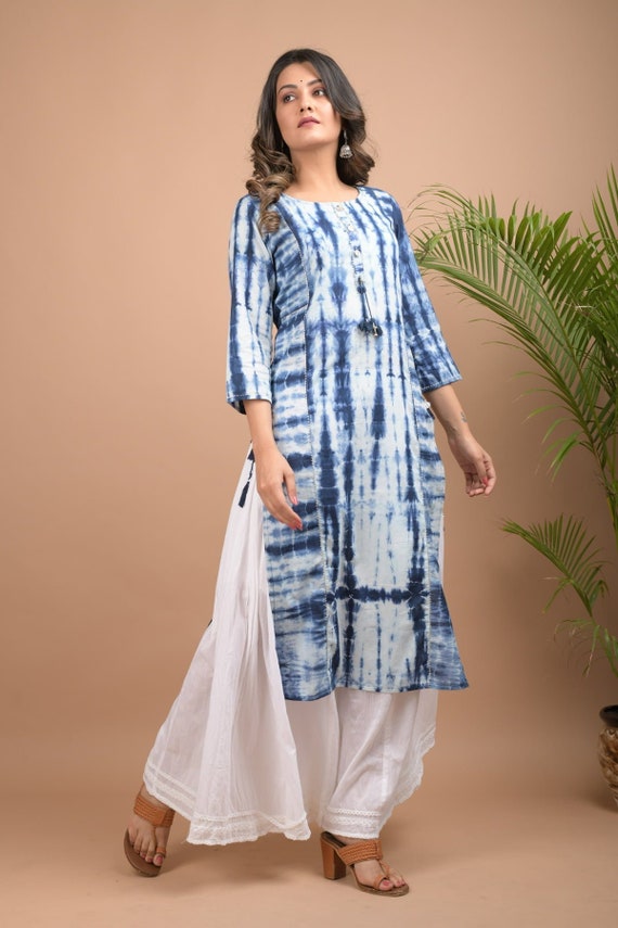 Tie Dye Kurta Sharara Set Salwar Suit Shalwar Kameez - Etsy Norway