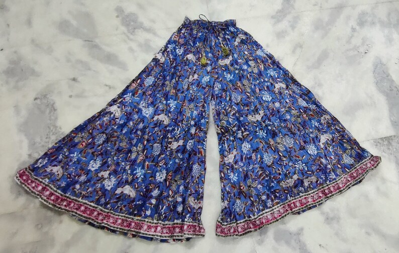 Blair Pant Clothing For Women Block Print Palazzo Pants Wide Bottom Pants Loose Pants Flared Trousers