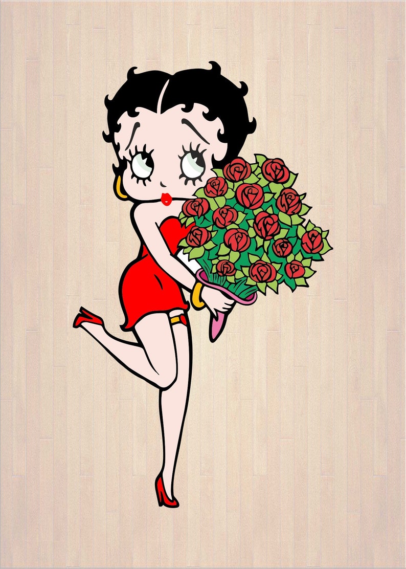 Betty Boop Svg 019 svg dxf Cricut Silhouette Cut File | Etsy