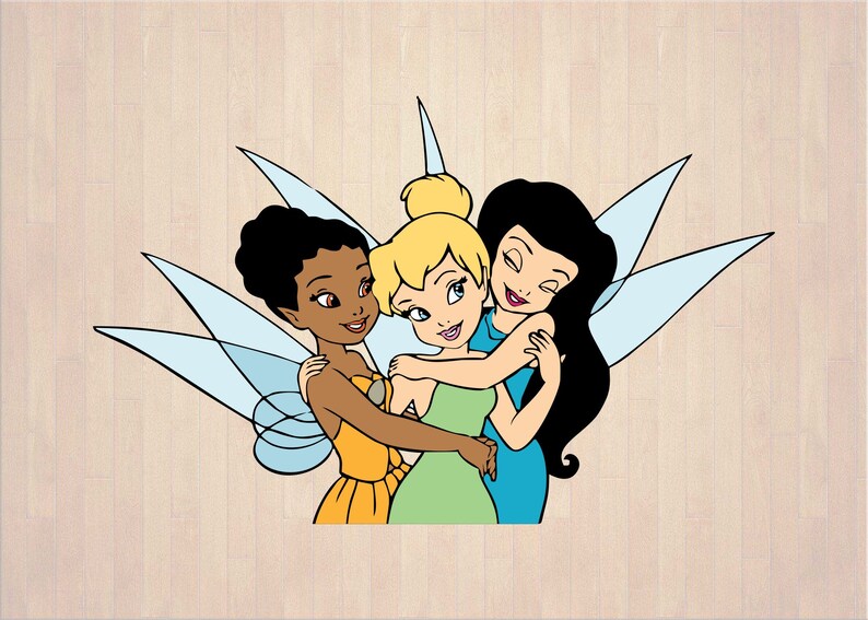 Fairy Svg Tinkerbell Svg Princess Svg Rosetta Svg Fawn Svg 04 dxf svg Instant Download Silhouette Cut File Cricut