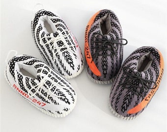 plush yeezy slippers