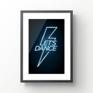 Lets Dance   -   Inspired Lyric Print   -   Custom Song Print   -   Digital Print   -   Special Gift   -   Birthday Gift   -   A5, A4, A3