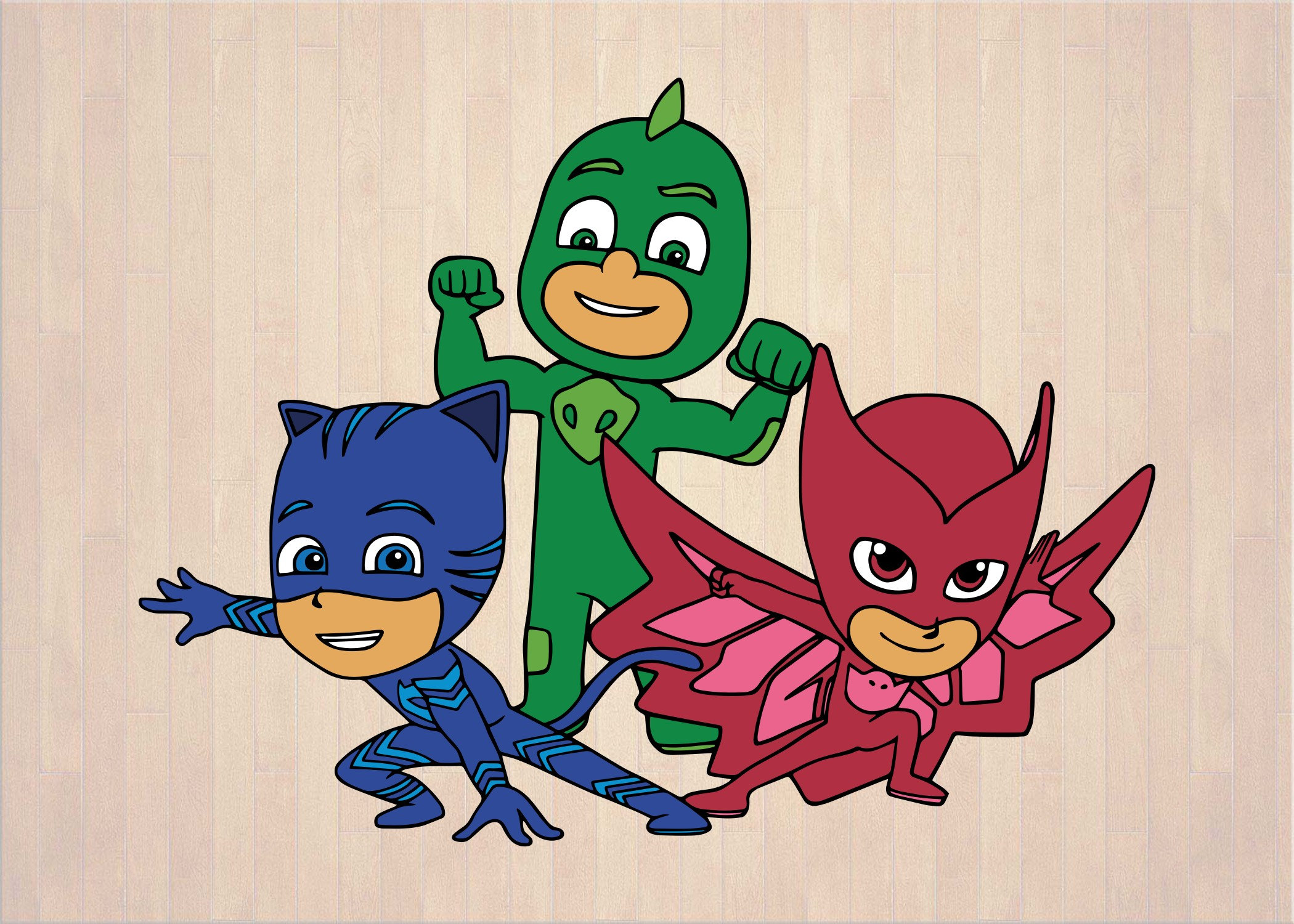 Pj Masks Svg 011 svg dxf Cricut Silhouette Cut File Etsy