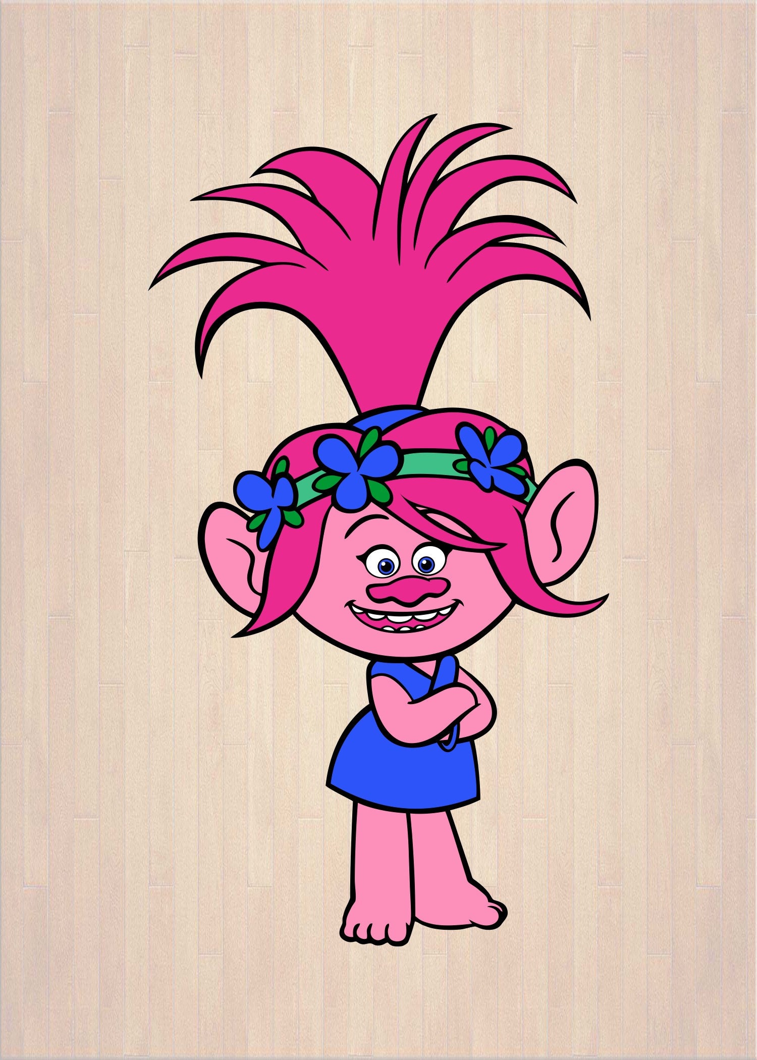 Download Princess Poppy Troll Svg 06 Svg Dxf Cricut Silhouette Cut Etsy
