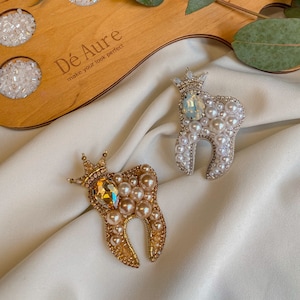 tooth brooch gift for dentist teeth pin for her special gift for orthodontists symbol of stomatology dentistry  dental accessories