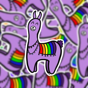 Pride Llama Vinyl Sticker
