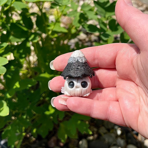 Mystery Inky Cap Mushling Clay Sculpture