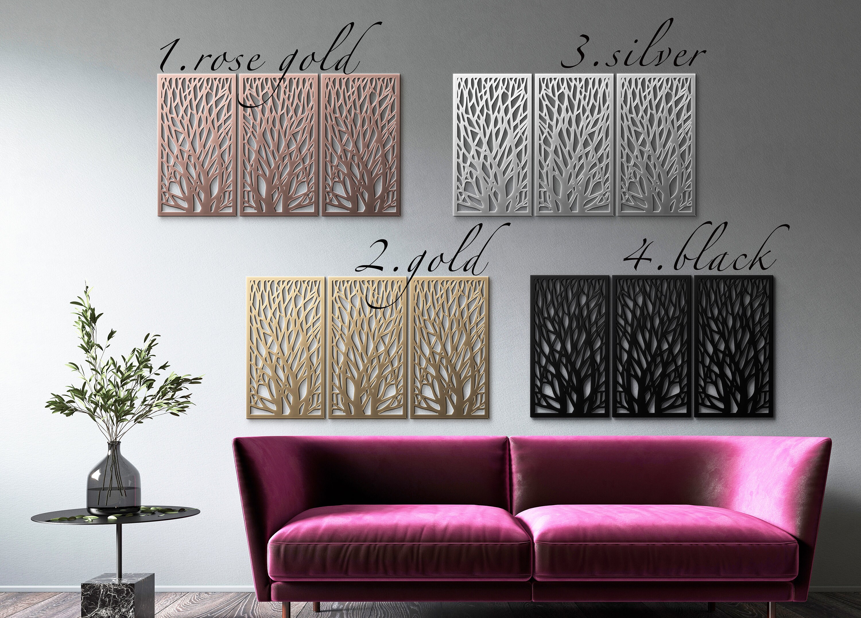 Black Metal Wall Art, Metal Leaf Wall Art, Metal Leaf Wall Decor, Metal