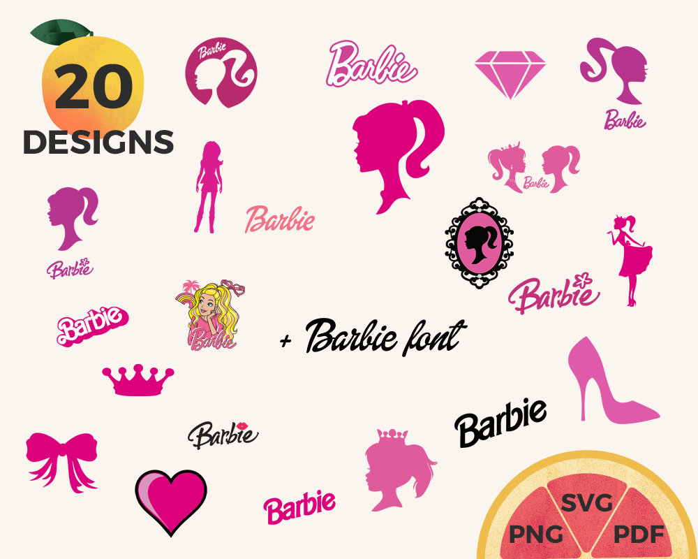 Barbie svg Barbie cricut Barbie font Barbie png Barbie | Etsy