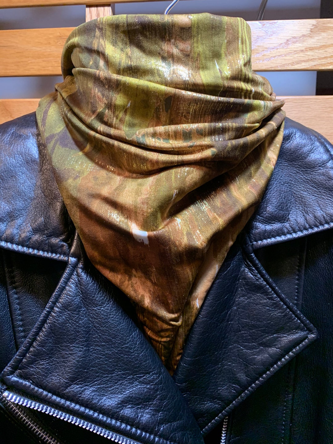 Brown khaki gold fleece neck scarf handmade cowl ski neck Etsy Italia