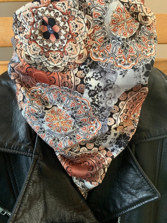 Tan Gray Black Fleece Neck Scarf Winter 