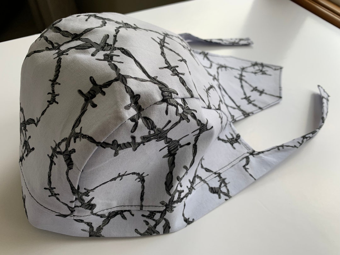 Gray Black Biker Doo Rag Biker Bandana Motorcycle Cap Chemo - Etsy