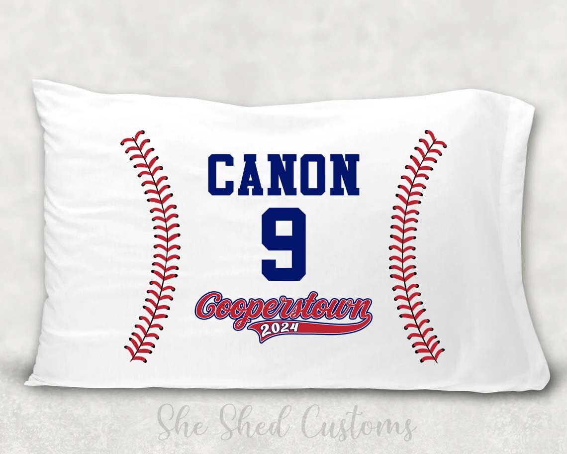 Custom BASEBALL Pillowcase Personalized With a NAME Standard or