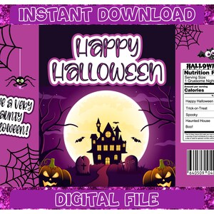 Trick or Treat Bag | Halloween Party Chip Bag | Halloween Goodie Bag | Candy Bag ~ DIGITAL DOWNLOAD