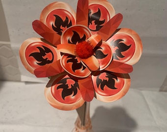 Pokémon Collectors - TCG Flower - Red Energy Card from Authentic Pokemon Sets.