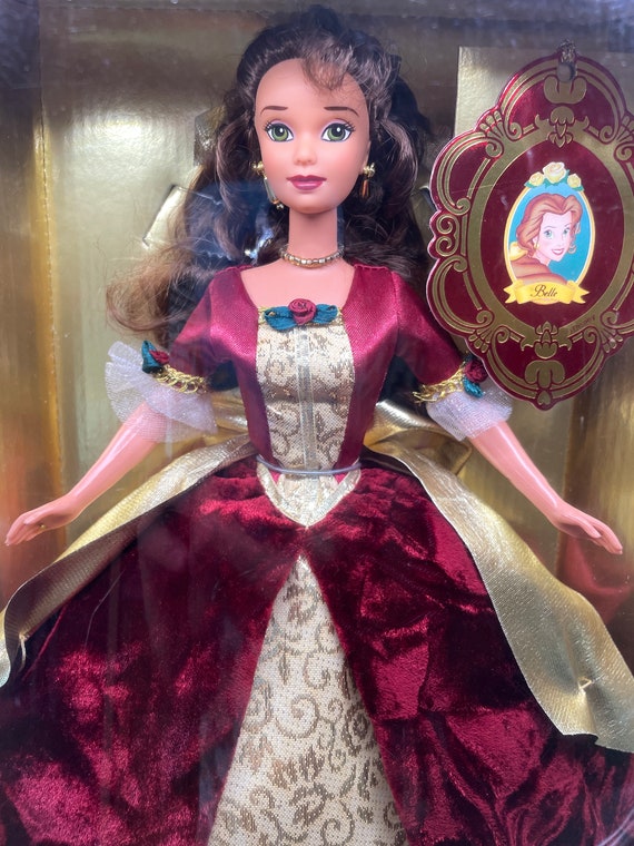 fitted lace wedding dress Princess Belle Red Dress Holiday Costume Christmas Belle Dress For Adu –  Lydiacosplay