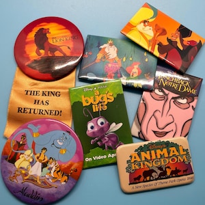 Assorted Vintage Disney Pinback Buttons *Bug&#39;s Life Sold Out*
